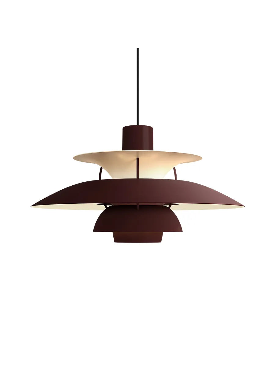 PH 5 Pendant, Monochrome Burgundy af Poul Henningsen